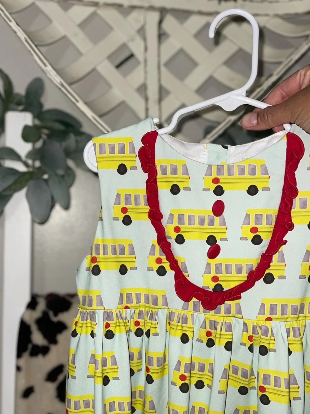 Classic southern smocks Yellow School Bus Print dress size 4t